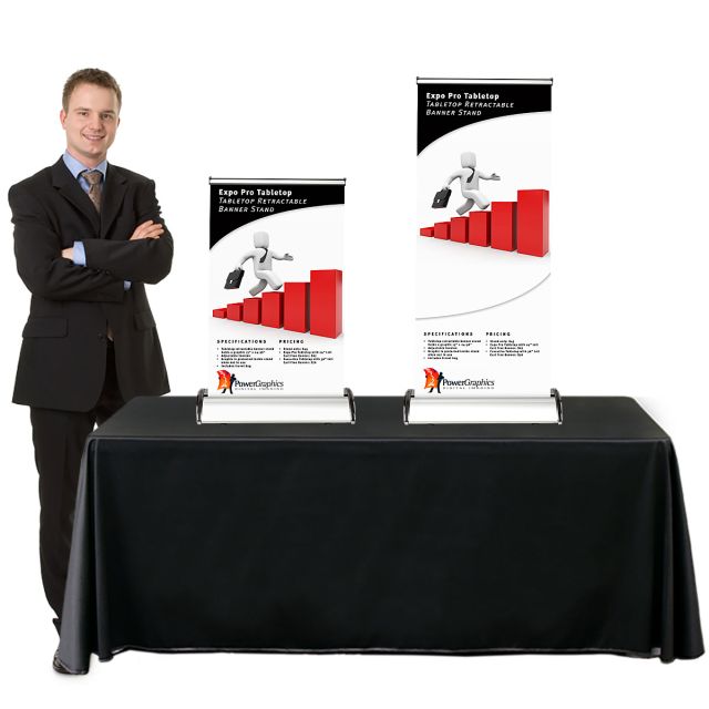 Expo Pro Table Top Retractable Banner Stand