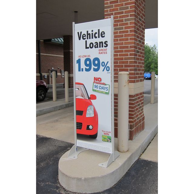 Messenger Permanent Outdoor Banner Stand