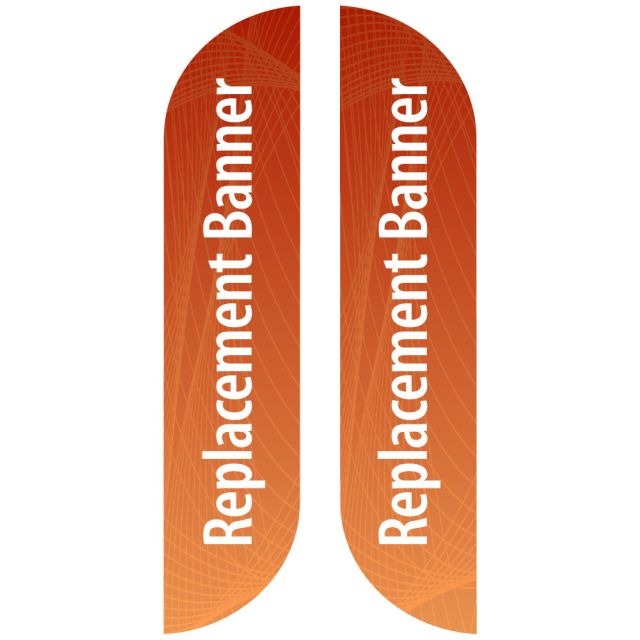 16' double sided feather replacement banner