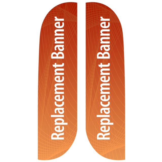 8' double sided feather replacement banner