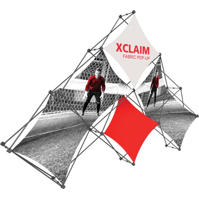 XClaim 6 Quad Pyramid Fabric Pop Up Display Kit 1