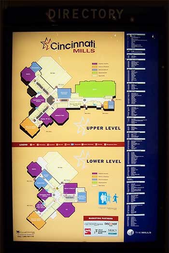 Backlit directory graphics