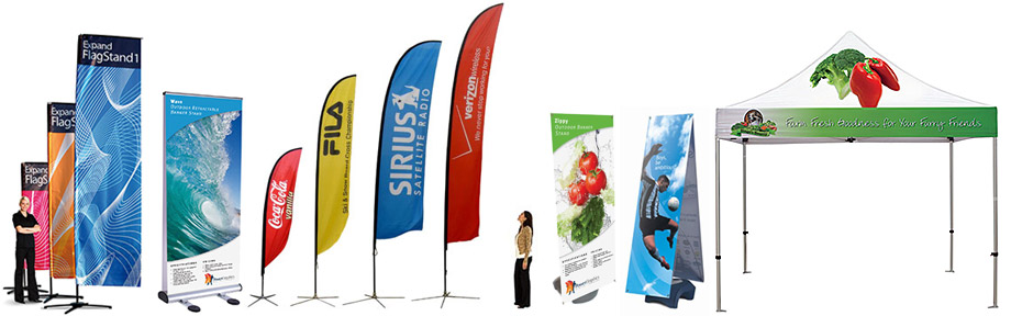 outdoor banner stands