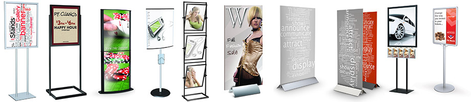 floor standing sign holders